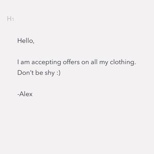 Offers welcomed!!!!!